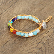 Bracelet 7 Chakras en perles Amazonite